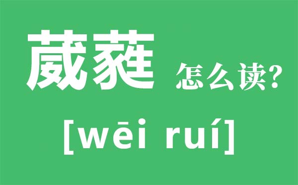 葳蕤怎么讀,葳蕤是什么意思,葳蕤的反義詞是什么