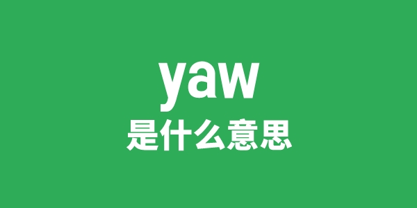 yaw是什么意思