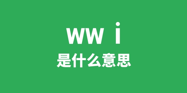 WWI是什么意思