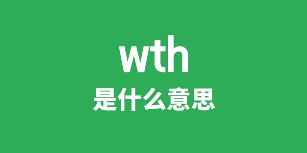 wth是什么意思