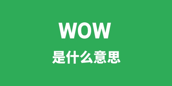 wow是什么意思