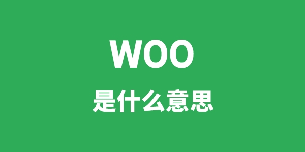 woo是什么意思