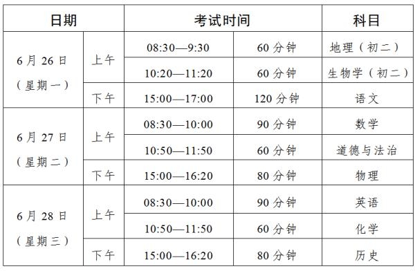 2022年廣東中考時間具體安排,廣東2022中考時間表