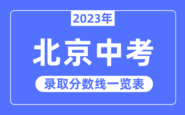 2023年北京中考錄取分數(shù)線,北京中考分數(shù)線是多少