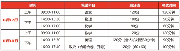 2023年江蘇中考時間,江蘇中考時間各科具體時間安排表