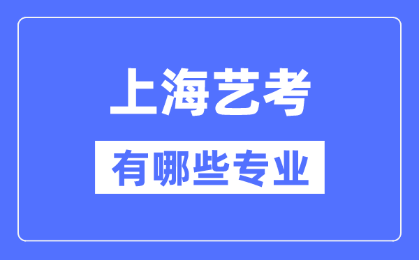 上海藝考有哪些專業(yè),上海藝術(shù)統(tǒng)考選什么專業(yè)？