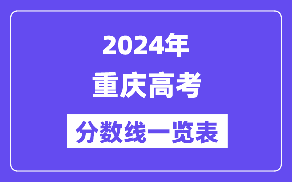 2024年重慶高考分數(shù)線一覽表（含一本,二本,專科分數(shù)線）