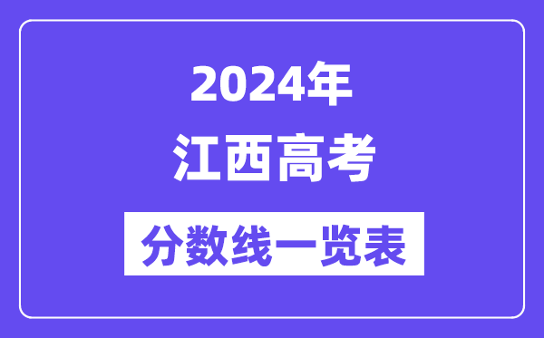 2024年江西高考分?jǐn)?shù)線一覽表（含一本,二本,專科分?jǐn)?shù)線）