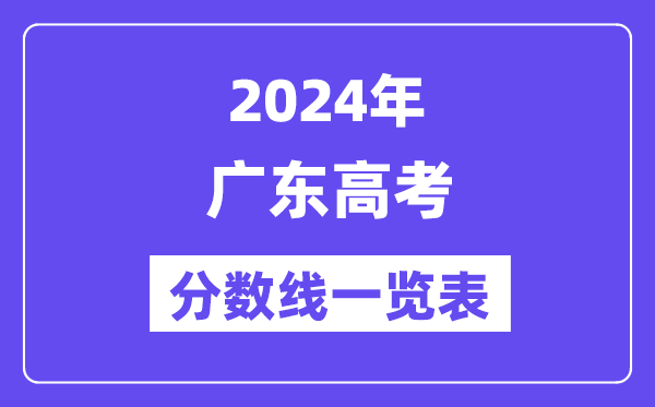 2024年廣東高考分數(shù)線一覽表（含一本,二本,專科分數(shù)線）