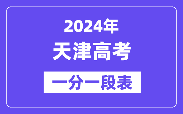 2024天津高考一分一段表,查詢位次及排名（完整版）