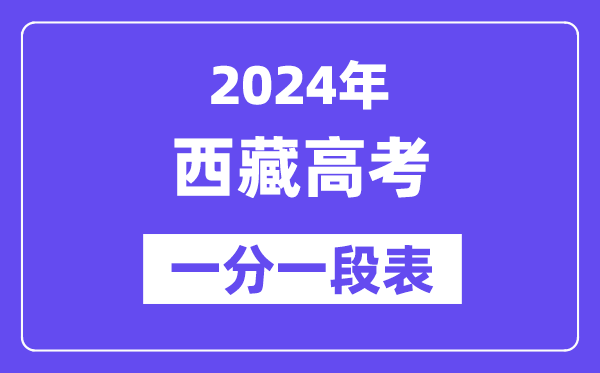 2024西藏高考一分一段表,查詢位次及排名（完整版）