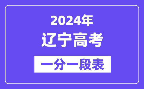 2024遼寧高考一分一段表,查詢位次及排名（完整版）