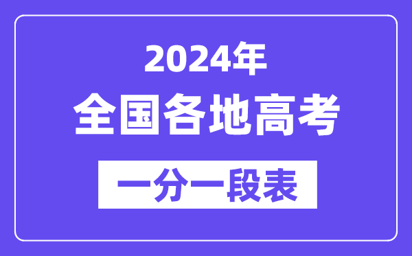 2024全國高考一分一段表（31省市完整版）