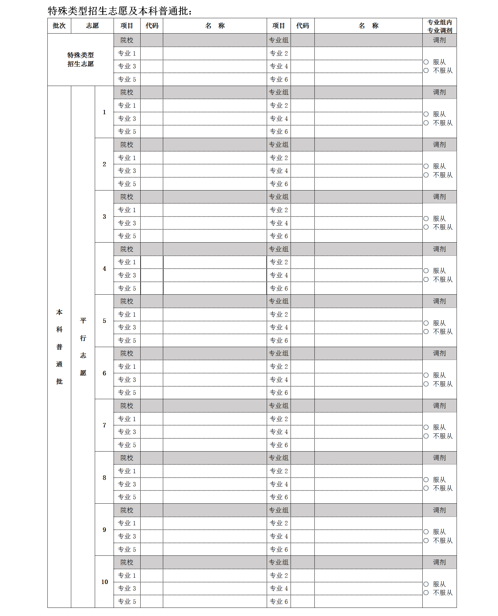 2024年北京高考志愿表填寫樣本（附填報時間和入口）