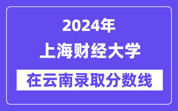 上海財經(jīng)大學(xué)2024年在云南錄取分數(shù)線一覽表（2025年參考）