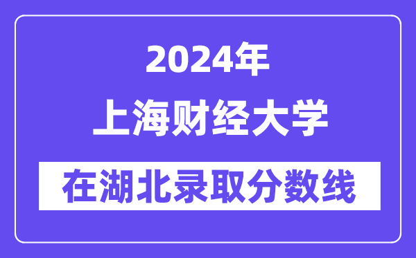 上海財經大學2024年在湖北錄取分數線一覽表（2025年參考）