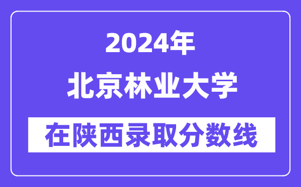 北京林業大學2024年在陜西錄取分數線一覽表（2025年參考）