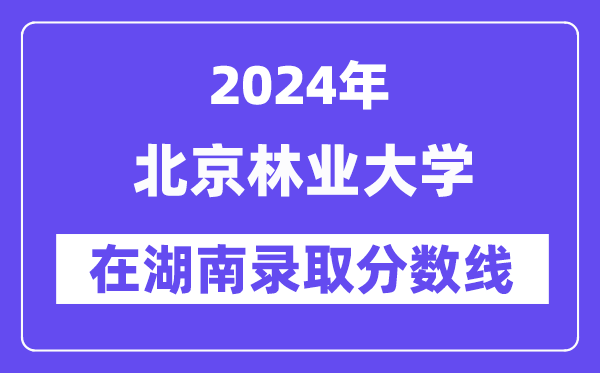 北京林業(yè)大學(xué)2024年在湖南錄取分?jǐn)?shù)線一覽表（2025年參考）