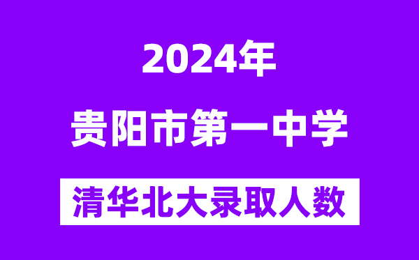 2024年貴陽一中考入清華北大人數(shù)是多少？附歷年分數(shù)線