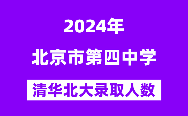 2024年北京四中考入清華北大人數是多少？附歷年分數線