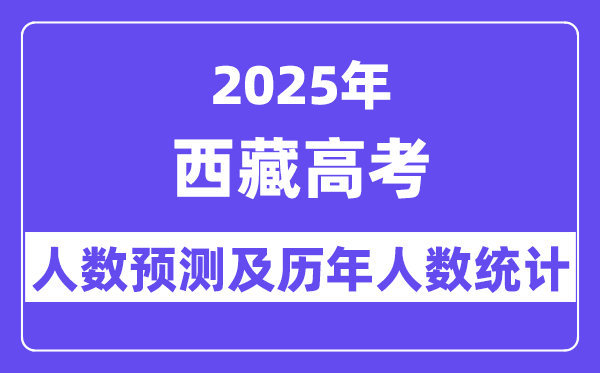 2025年西藏高考人數預估多少？